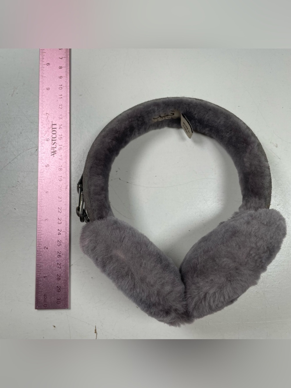 Ugg Suede Leather Shearling Sheepskin Ear Muffs